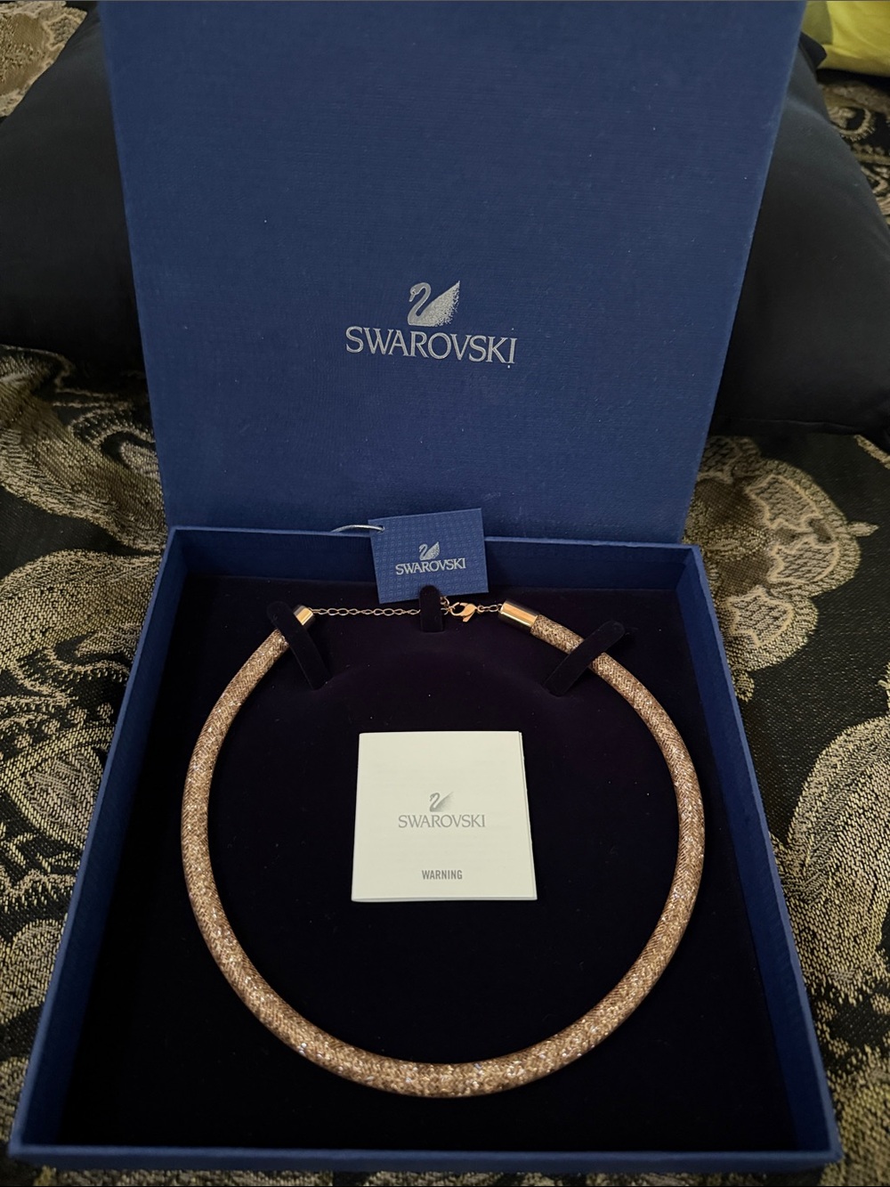 ✨ Swarovski Rose Gold-Tone Crystal Necklace — NWT/Original Box